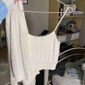 Brandy Melville cardigan and top set